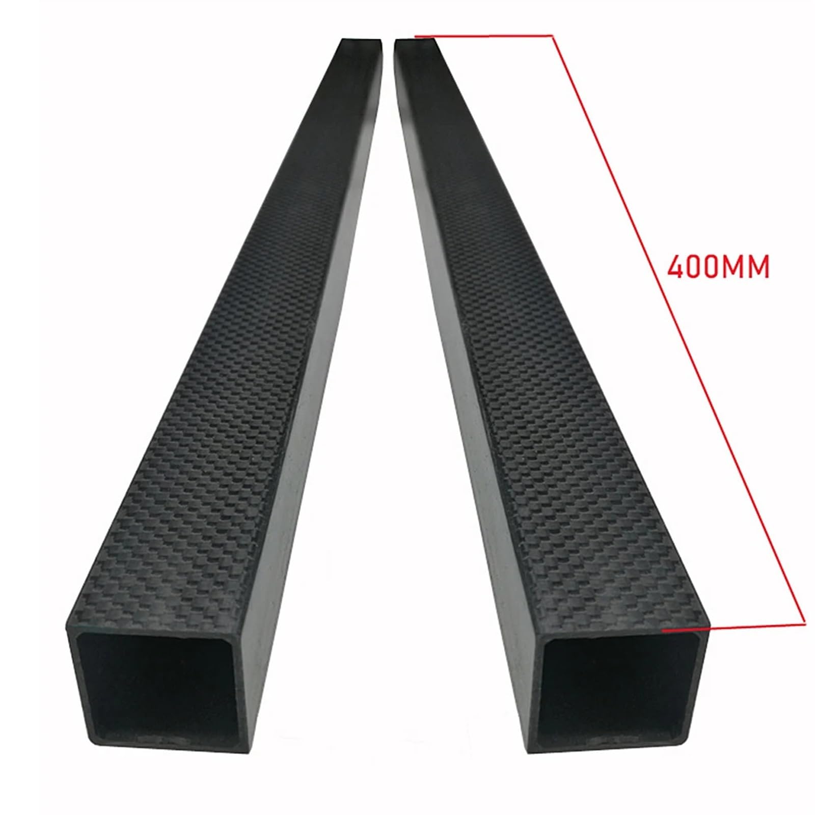 2 Pieces of 400MM 3K Pure Carbon Fiber Square Tube with A Diameter of 15mm for Remote Control Drone Accessories Carbon Fiber Square Tube