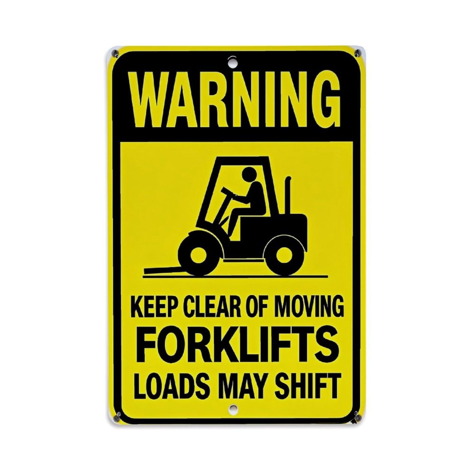 Nestemfo Vintage Warning Forklift Safety Sign Tin Sign Metal Sign, Living Room,Bar, Home, Bedroom Wall Decor,Retro Metal Poster 8X12 Inches