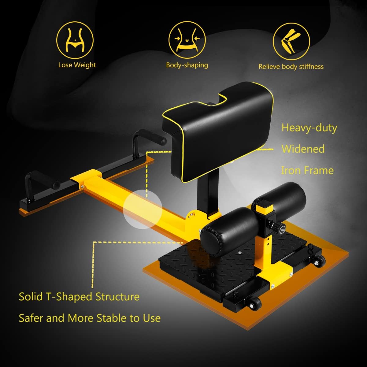 SPORFIT Sissy Squat Machine, 8 in 1 Deep Squat Machine,Strength Training Leg Machines,Multi-Function Sit-Up Bench&Push-Up Exerciser for Home Gym : Sports & Outdoors