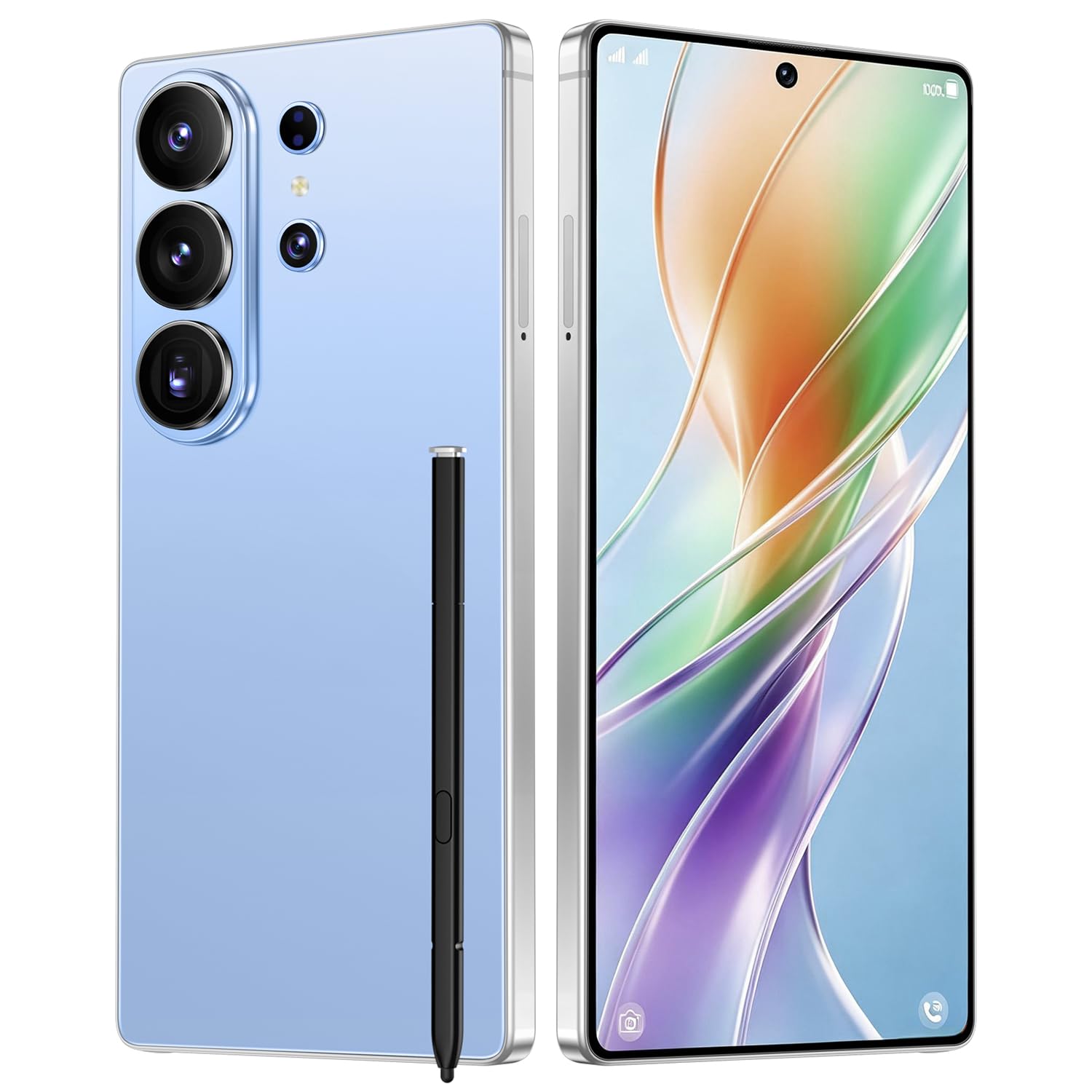 4G Smartphone, 6.6" Display HD, 4GB+32GB espandibile a 256GB, Fotocamera 13MP+21MP, Android 12, Sblocco facciale/WiFi/GPS/OTG USB/Pennino integrato (Blue)