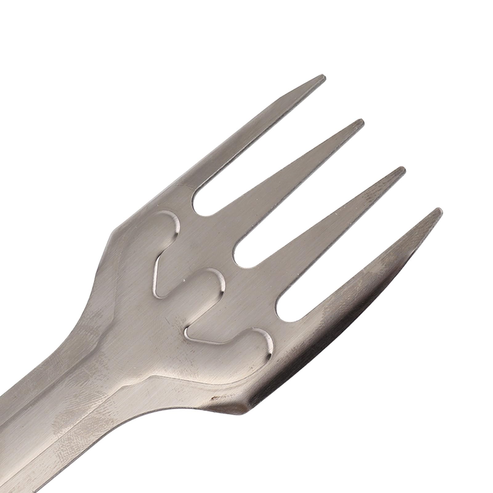 Pinzas para Barbacoa,O Inoxidable 304, Bordes Dentados, Abrebotellas Incorporado, Mango Largo