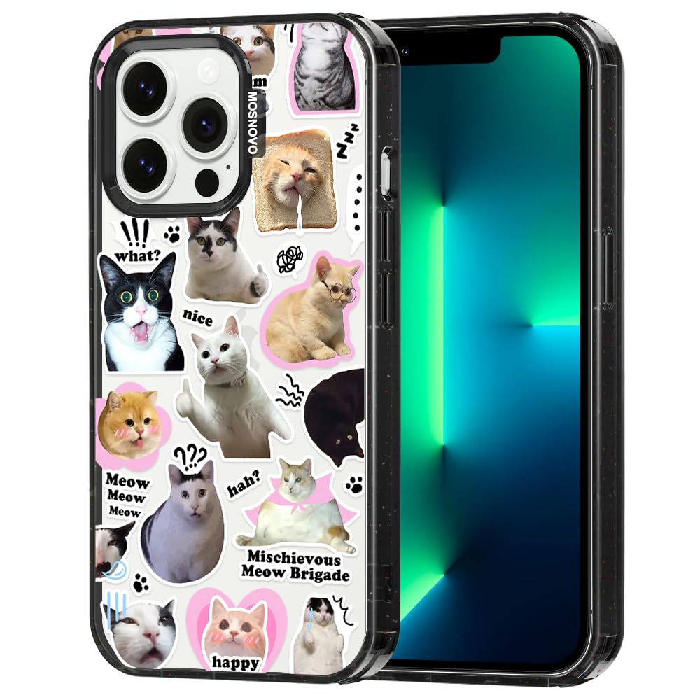 MOSNOVO Case for iPhone 13 Pro, [10ft 4X Military-Grade Drop Protection] Durable & Shockproof Phone Case Cover Design for iPhone 13 Pro - The Cat