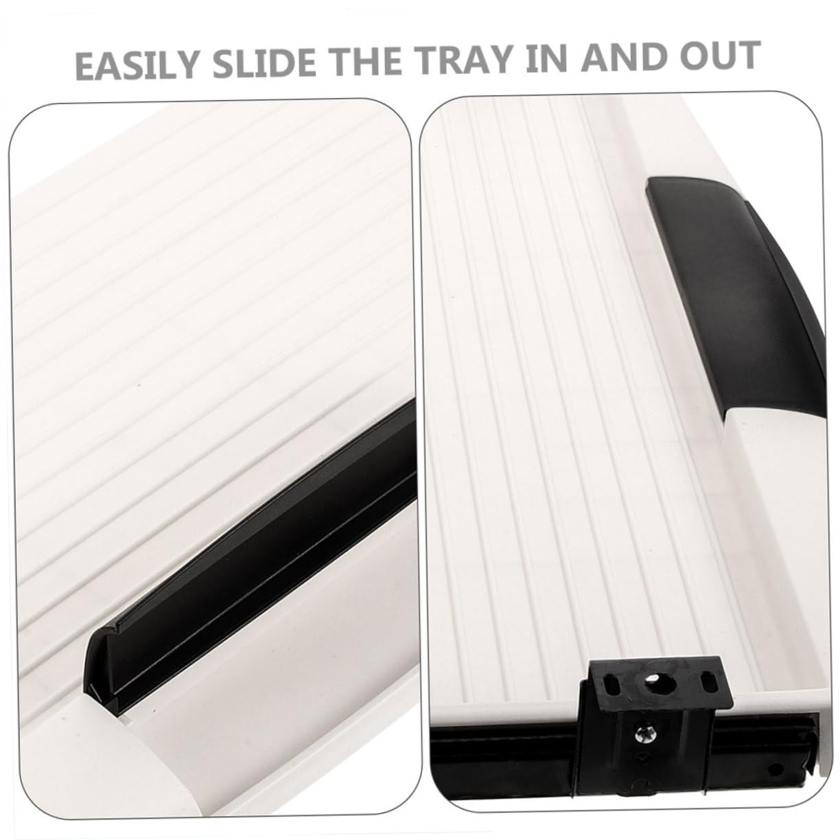 Cajón De Teclado Deslizante para Escritorio Bandeja De Teclado Bajo La Mesa Soporte De Teclado Plegable con Guías Accesorio De Oficina En Color y Ideal para