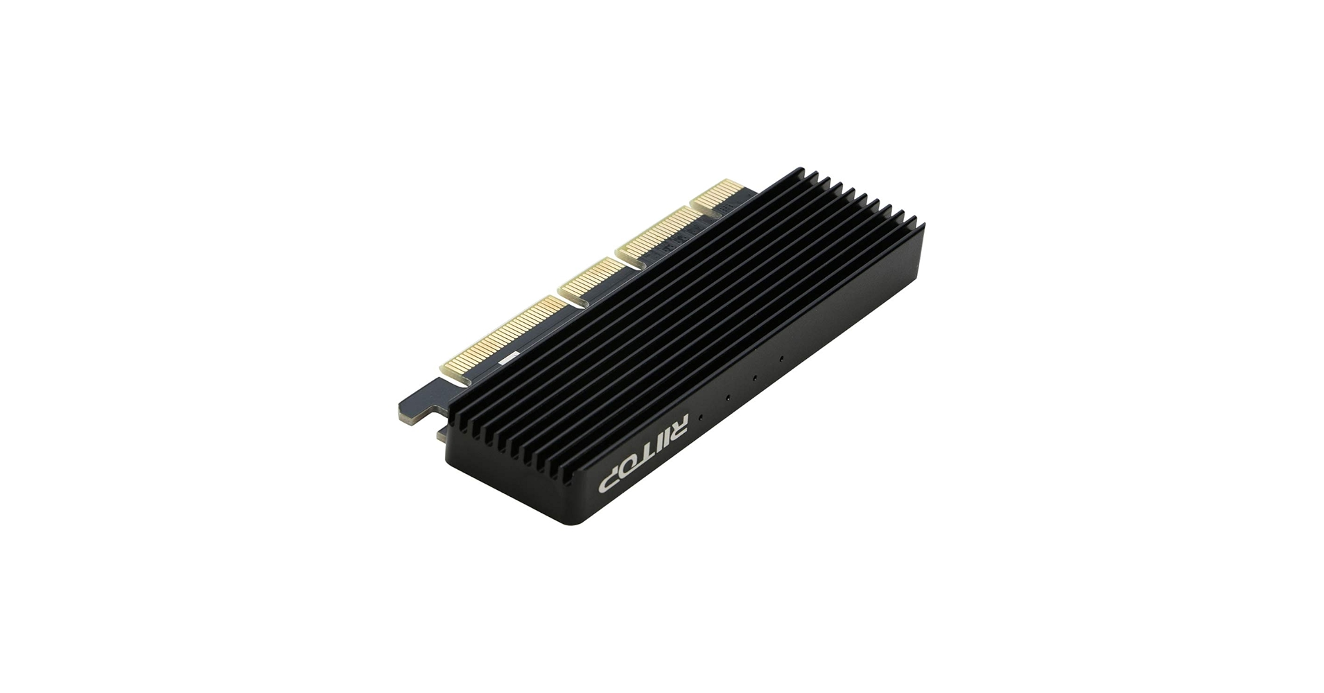 NVMe PCIe Adapter, RIITOP M.2 NVMe to PCI-e x4/x8/x16 Card with Heat Sink for M.2 (M Key) SSD 2280/2260/2242/2230 [Upgraded]