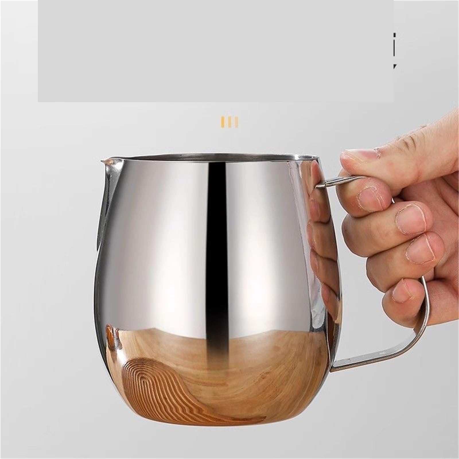 Jarra para Espumar Leche Cilindro de tracción de Acero Inoxidable, Tazas for Tirar de la Leche, ponche, Tazas de café, Leche, Hornear, té de la Leche, Tazas for Tirar(700ml)