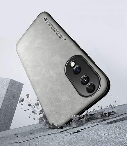 Miniatura 4 de Kepuch Silklike - Funda para Honor 70 - Cubierta de parachoques con placa de metal incorporada para Honor 70 - Gris