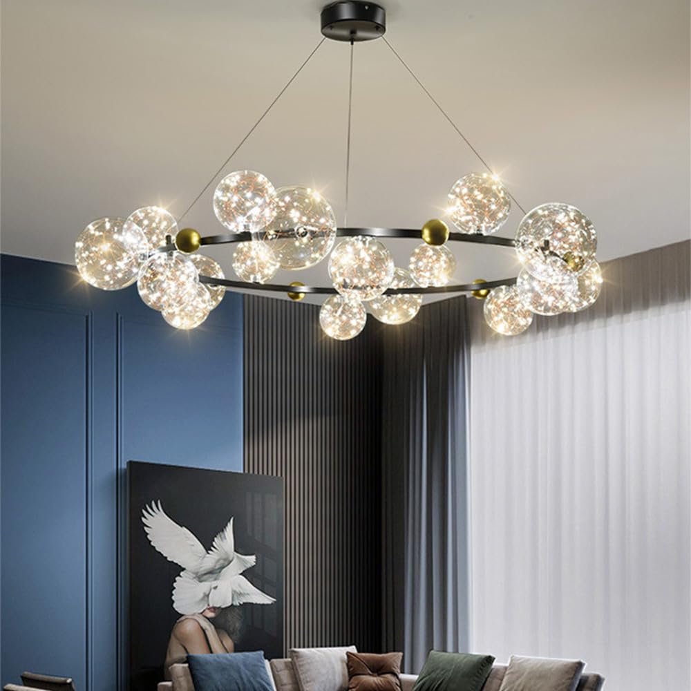 Amerykańska minimalistyczna lampa wisząca ze złota i kryształu – żyrandol LED w stylu retro do salonu, restauracji, hotelu