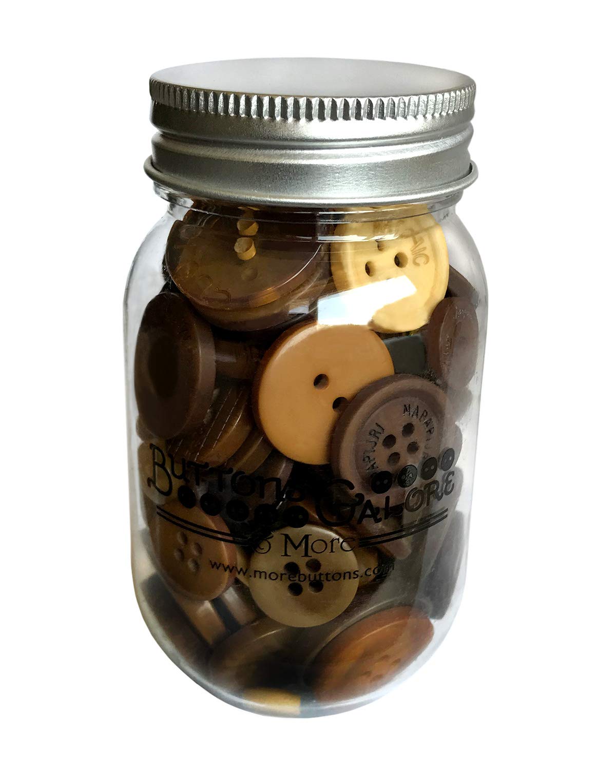 Buttons Galore Cocoa Buttons Mason Jar