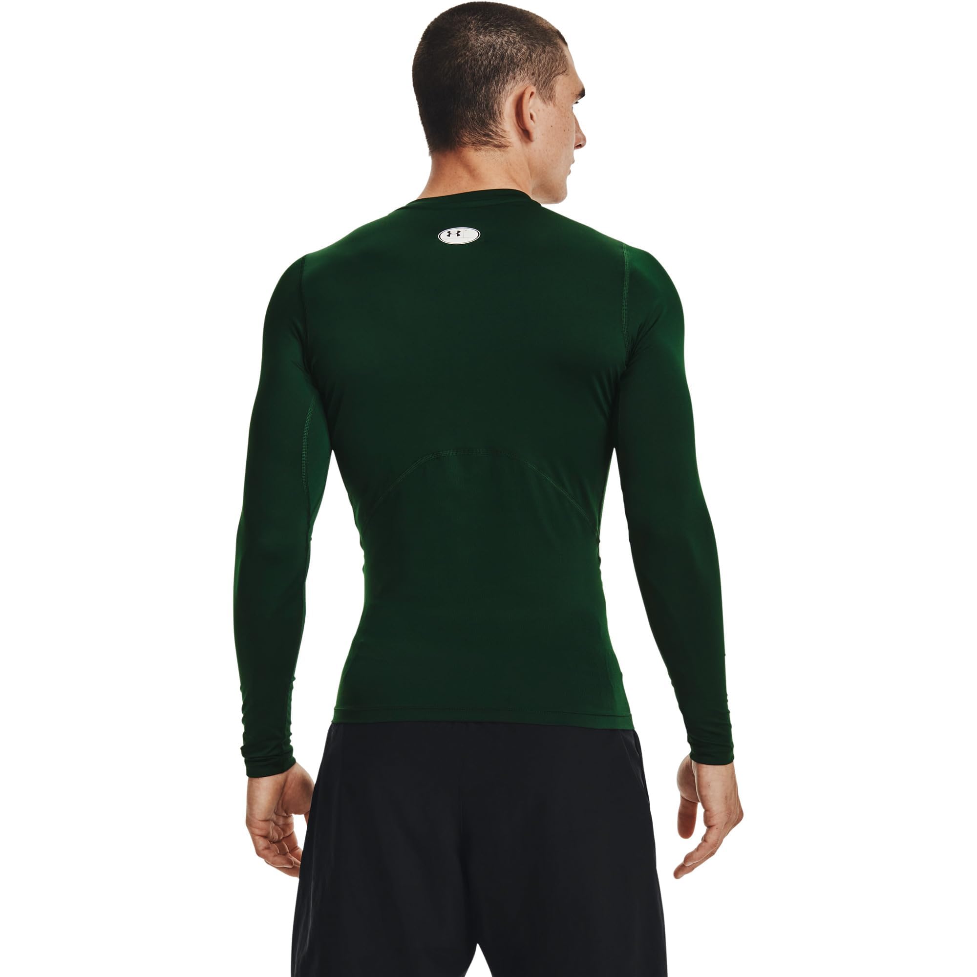 Under Armour Armour HeatGear Compression - Camiseta de manga larga para hombre, Forest Green (301)/White, 4XL Largo