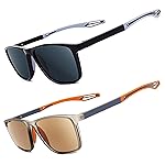 JixGien 2 Pack Reader Sunglasses Men Women UV400 Protection With Spring Hinge Lightweight Outdoor Full Lens Reading Sunglasses- Not BifocalsBlack&Grey+3.00