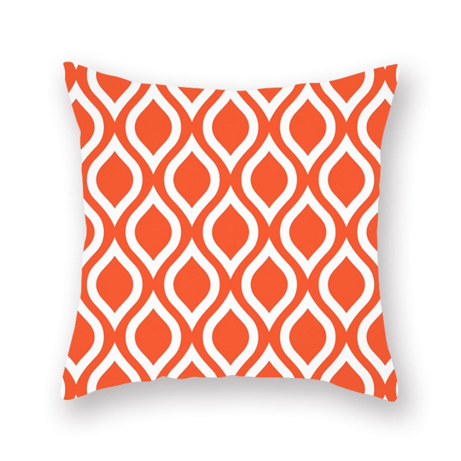Cushion Covers 60cm x 60cm Geometric White Large cushions with covers included - Linen Square Decorative Throw Pillowcases with Invisible Zipper, for Livingroom Sofa Bedroom