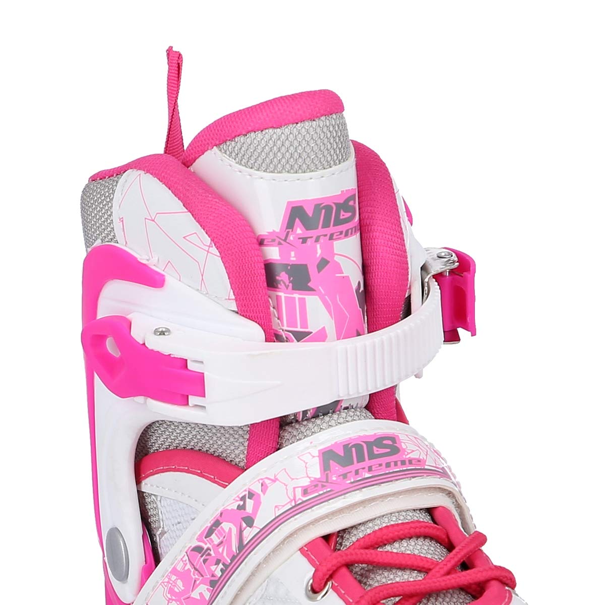 Nils Extreme Inline Skates 2in1 - Schlittschuhe für Kinder und Erwachsene - Inliner mit ACEB7-Lager - Verstellbare Größe 39-42 - Dunkelpink