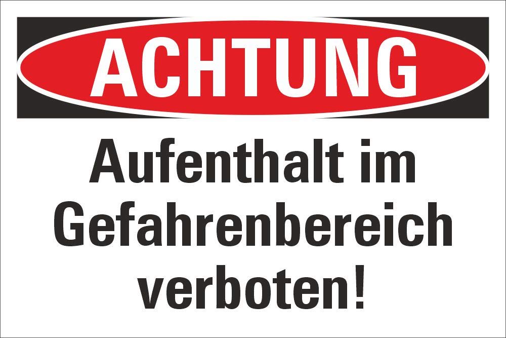 Warnschild 'Aufenthalt Verboten' – Gelb, 20x30 Cm, Selbstklebend, Für Innen & Außen