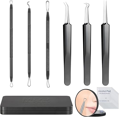 Miniatura 8 de Juego de herramientas de extracción y extracción de espinillas y acné de acero inoxidable, elimina rápida y de forma segura el acné, puntos negros,