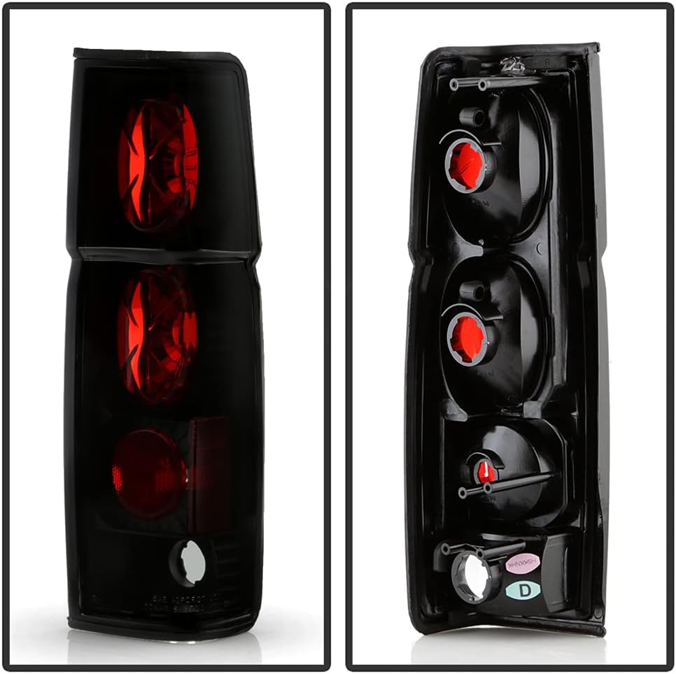 AKKON - For 1986-1997 Nissan Hardbody D21 Pickup Truck Black Smoked Tail Brake Lights Lamp Left + Right Pair