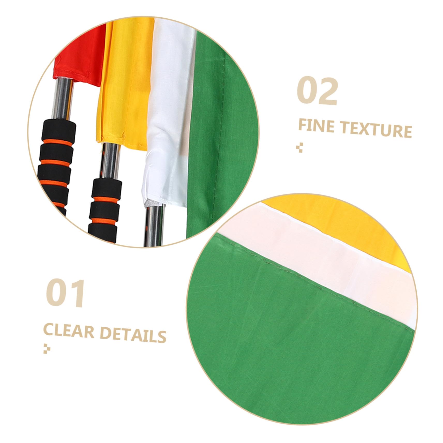 Anneome 8 Piezas Banderas de Árbitro para Fútbol con Mango de Acero Inoxidable Señalización Visible Rojo y Verde para Entrenamiento Atlético y Competición Deportiva