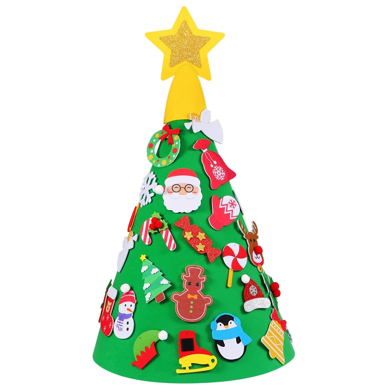 INEOUT 1 Albero di Natale in Feltro for Regali di Natale, Porta di Natale, da Appendere alla Parete, 80 Cm