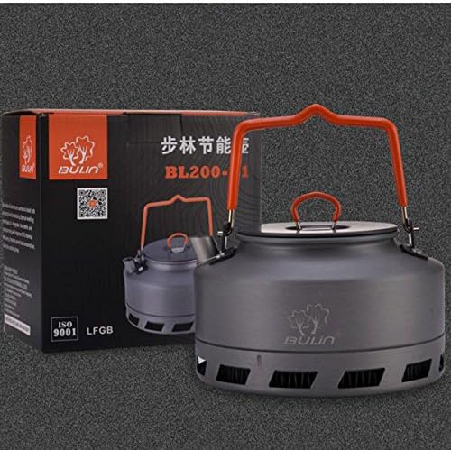Tentock Camping Kettle with Foldable Handle Fast Heating Gas Teapot Outdoor Compact Lightweight Whistling Aluminium Kettles 1L / 1.6L