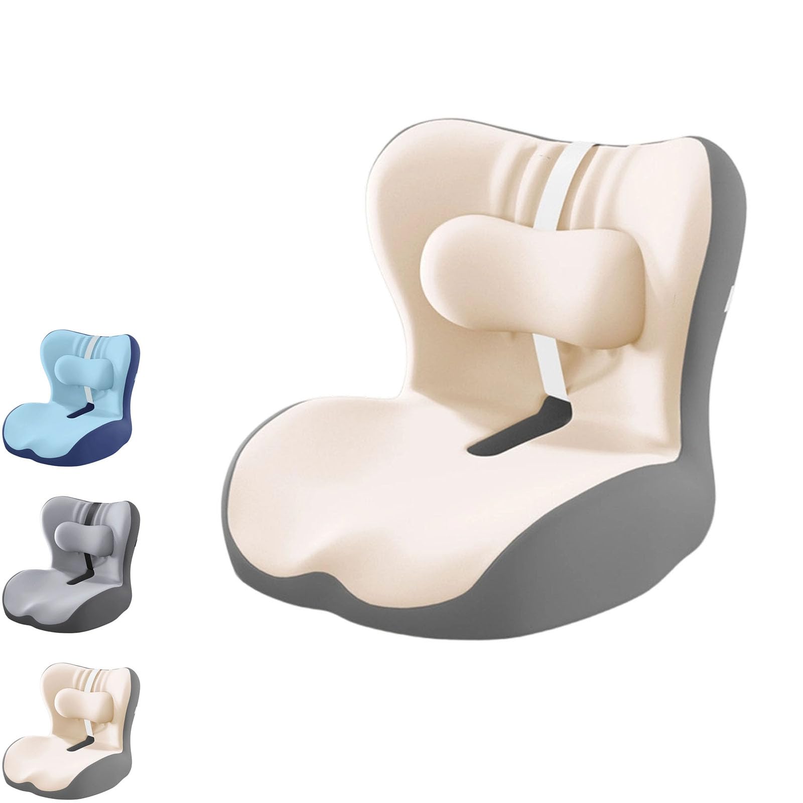 Coussin de siège ergonomique avec soutien lombaire, coussin de chaise de bureau pour le confort du dos et des fesses, coussin de siège en mousse à mémoire de forme haute densité pour voiture et usage