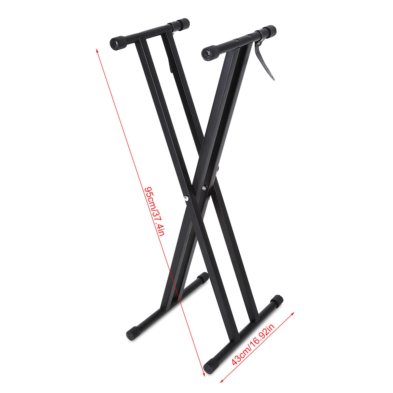 Ejoyous Soporte para piano para pianistas amantes de la música, soporte para teclado portátil X-Style, soporte para órgano eléctrico, con doble refuerzo en altura ajustable