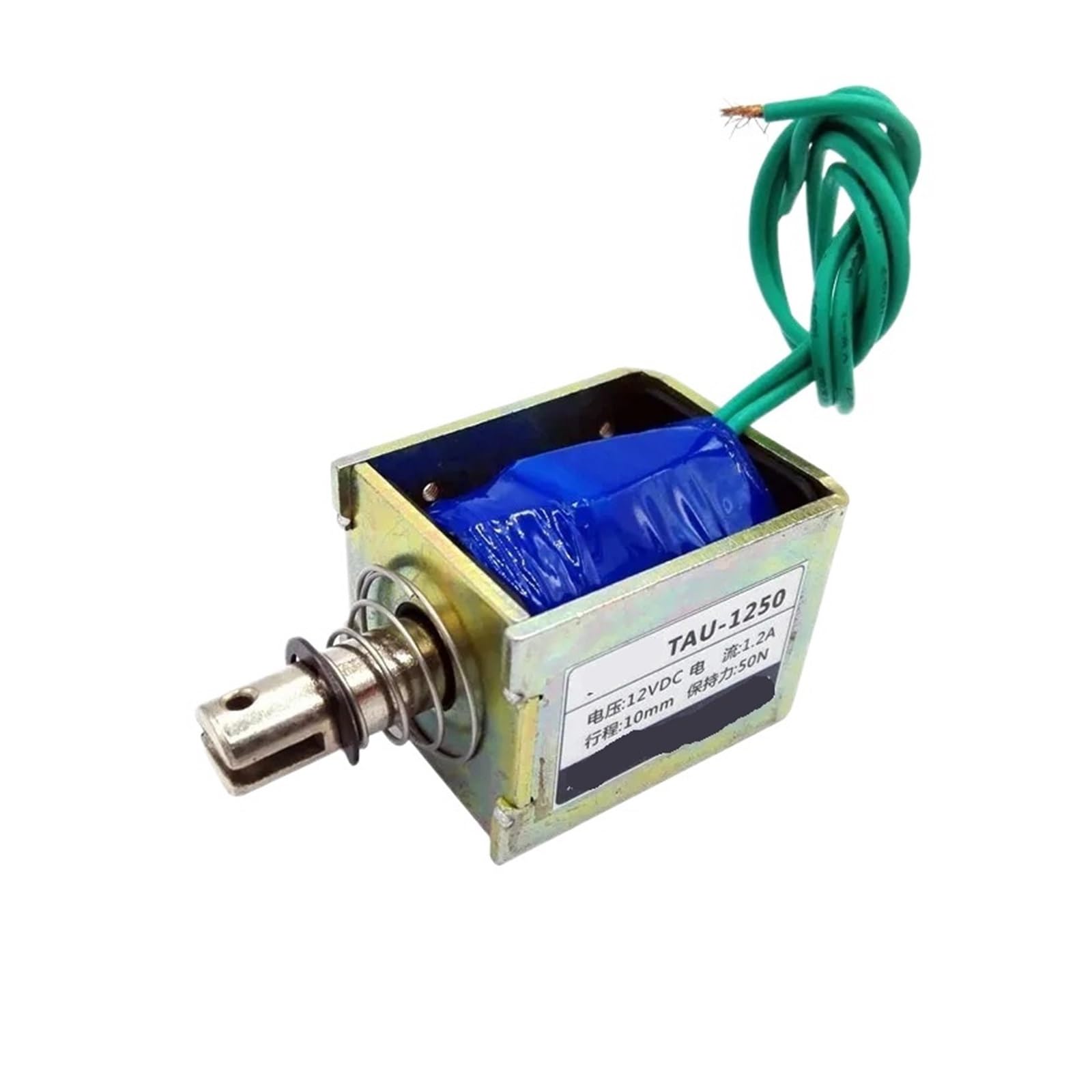 Elettromagnete DC12V/24V 50N Push&Pull Tipo solenoide Magnete Elettrico TAU-1250T 1250 0-12mm Telaio Aperto lineare Solenoide Elettromagnete(24V 1250)