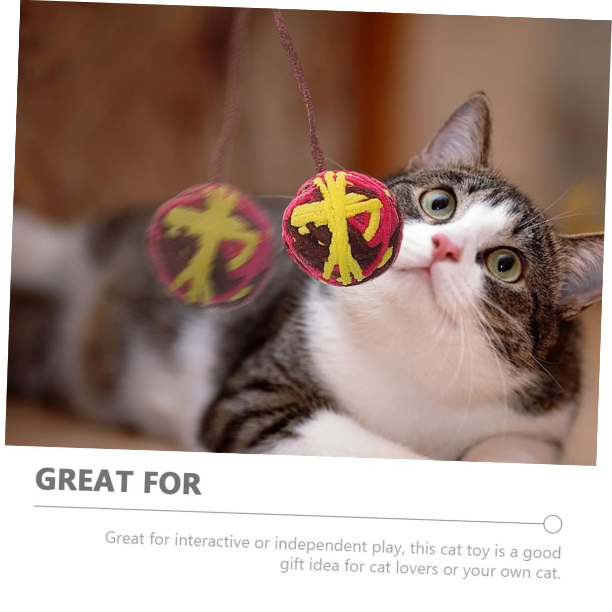 Yardwe 25pièces De Chat Colorées avec Clochettes Jouets Résistants pour Et Stimule Et Instinct Naturel Style Mélangé