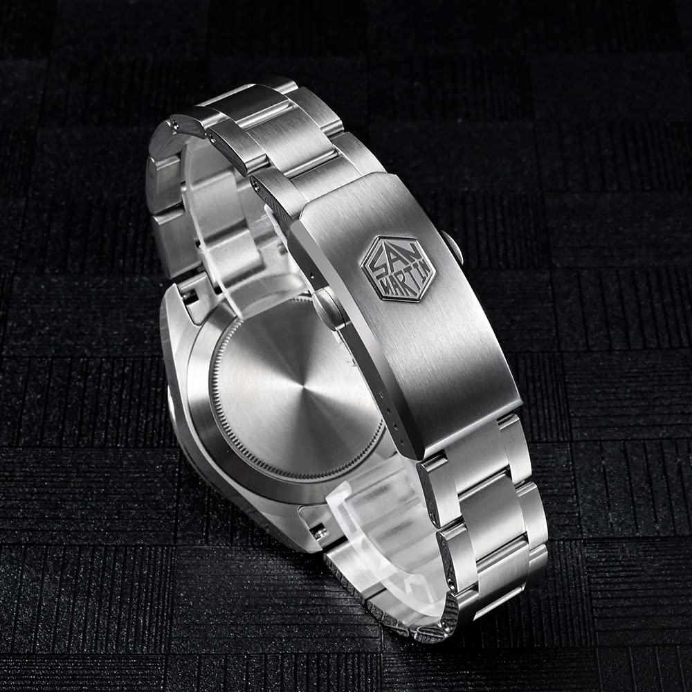 San Martin 38 mm SN0107G męski zegarek sportowy w stylu vintage emaliowana tarcza płatek śniegu ręce NH35 luksusowy eksploruj automatyczny mechaniczny