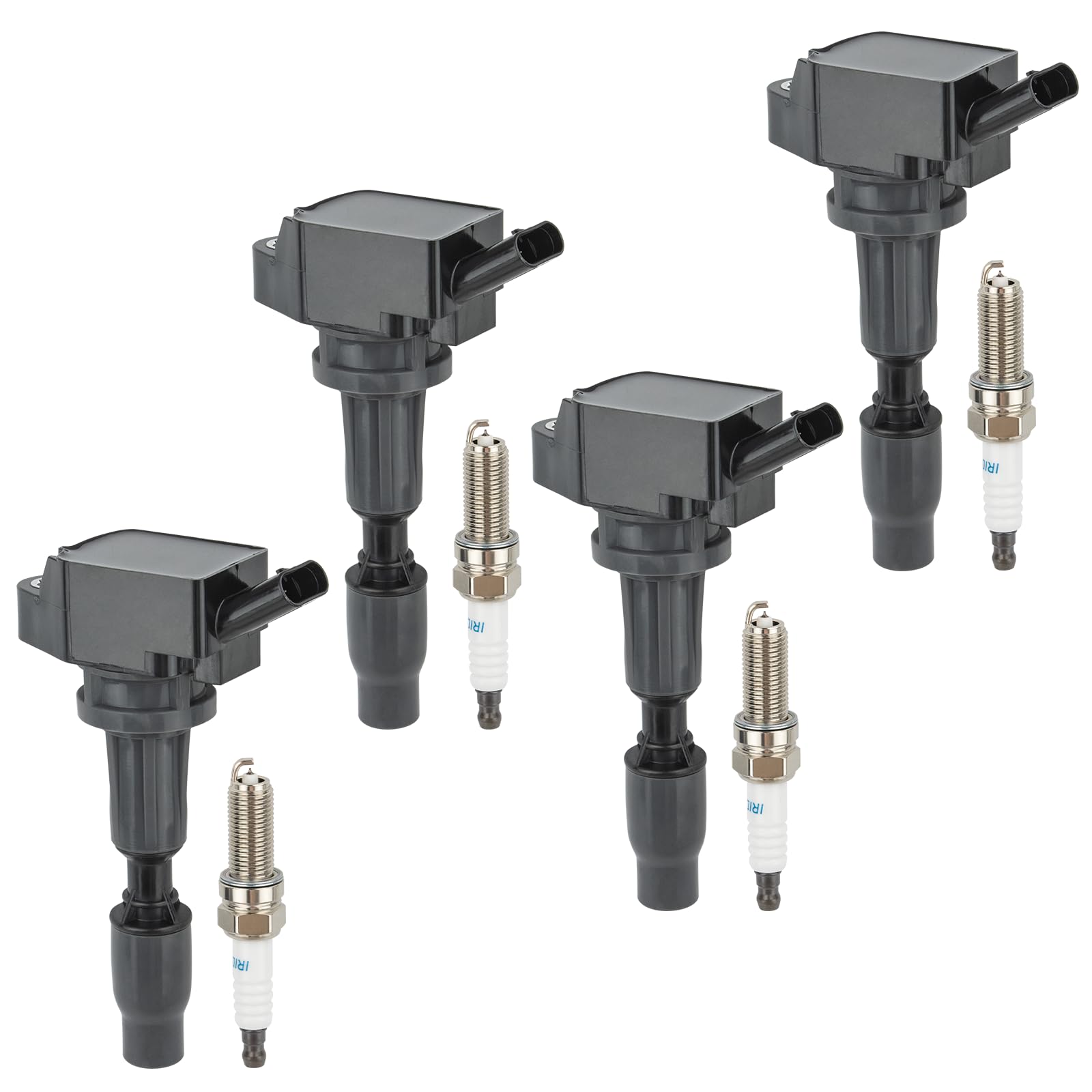 Photo 1 of AiYiGu Set of 4 UF764 Ignition Coil Packs and Iridium Spark Plugs Compatible with 2015-2021 Hyundai Santa Fe Sport Sonata Tucson, Kia Optima Sportage, 2.0L 2.4L L4, Replaces GN10730 C988