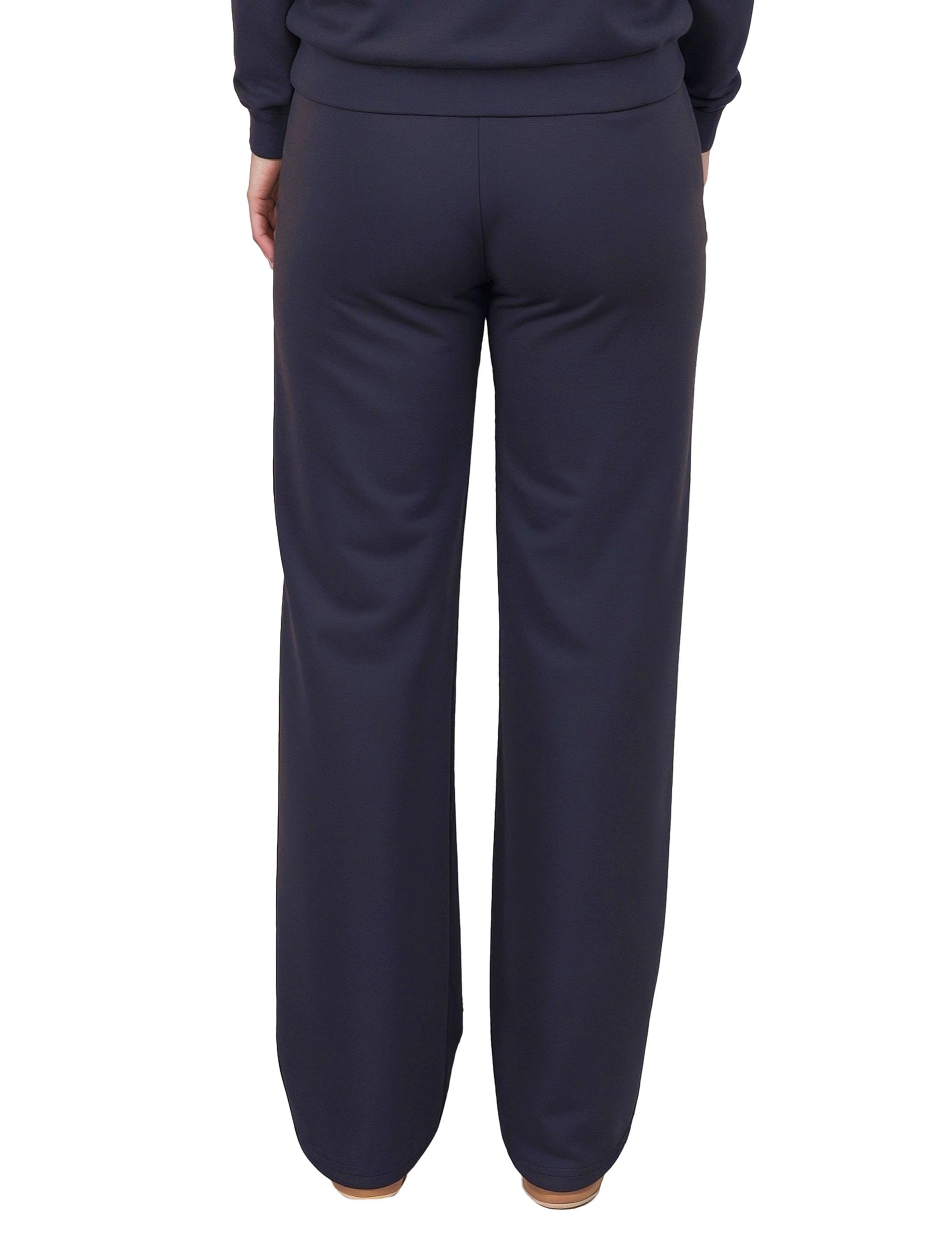 VIVISENCE Pantalon De Survêtement Femme Confortable Taille Élastique Jambes Larges Poches Latérales Tissu Doux Coton Mélangé pour Sport Maison Balade Détente Quotidienne 9102