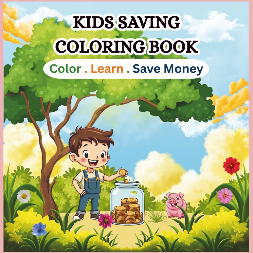 Kids Saving Coloring Book: Fun Coloring Pages to Teach Money Habits, Saving Skills & Responsibility for Kids Ages 4–8