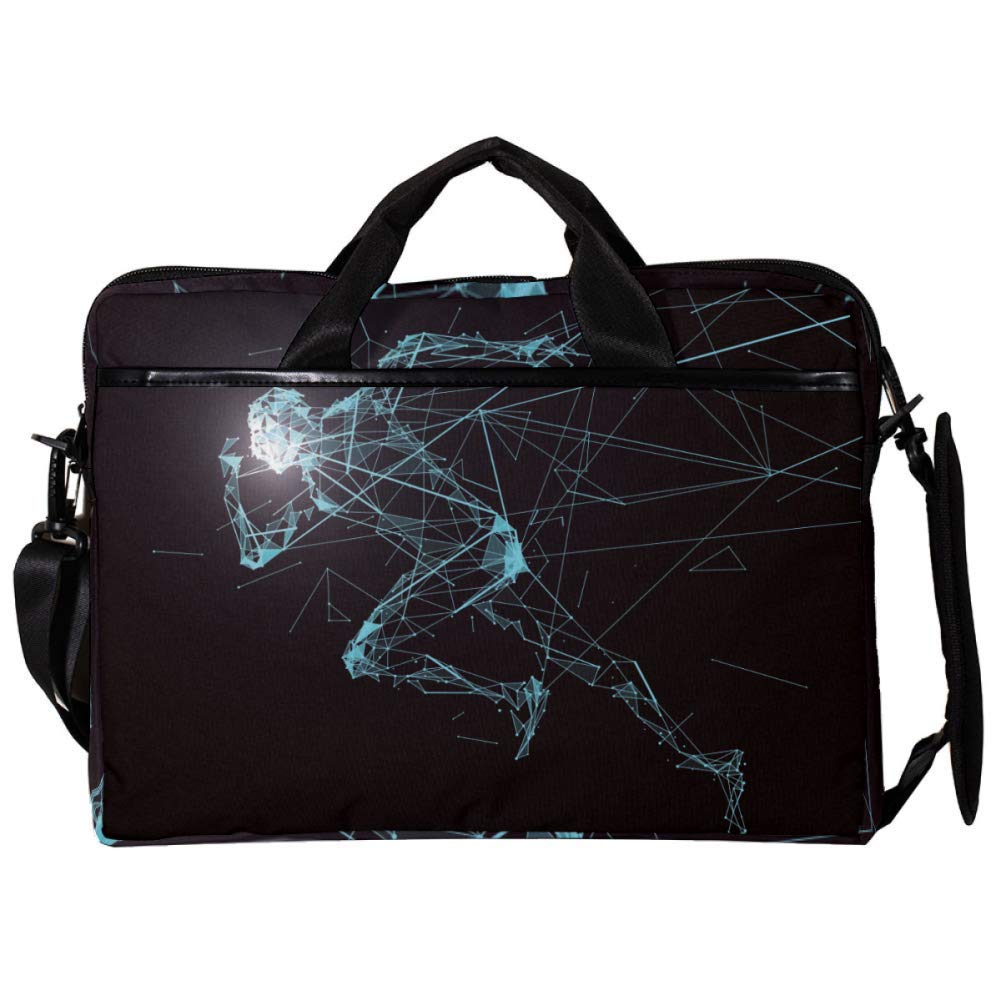 Funda bandolera portátil 14 a 15.4 pulgadas con estampado running y asa ajustable 6