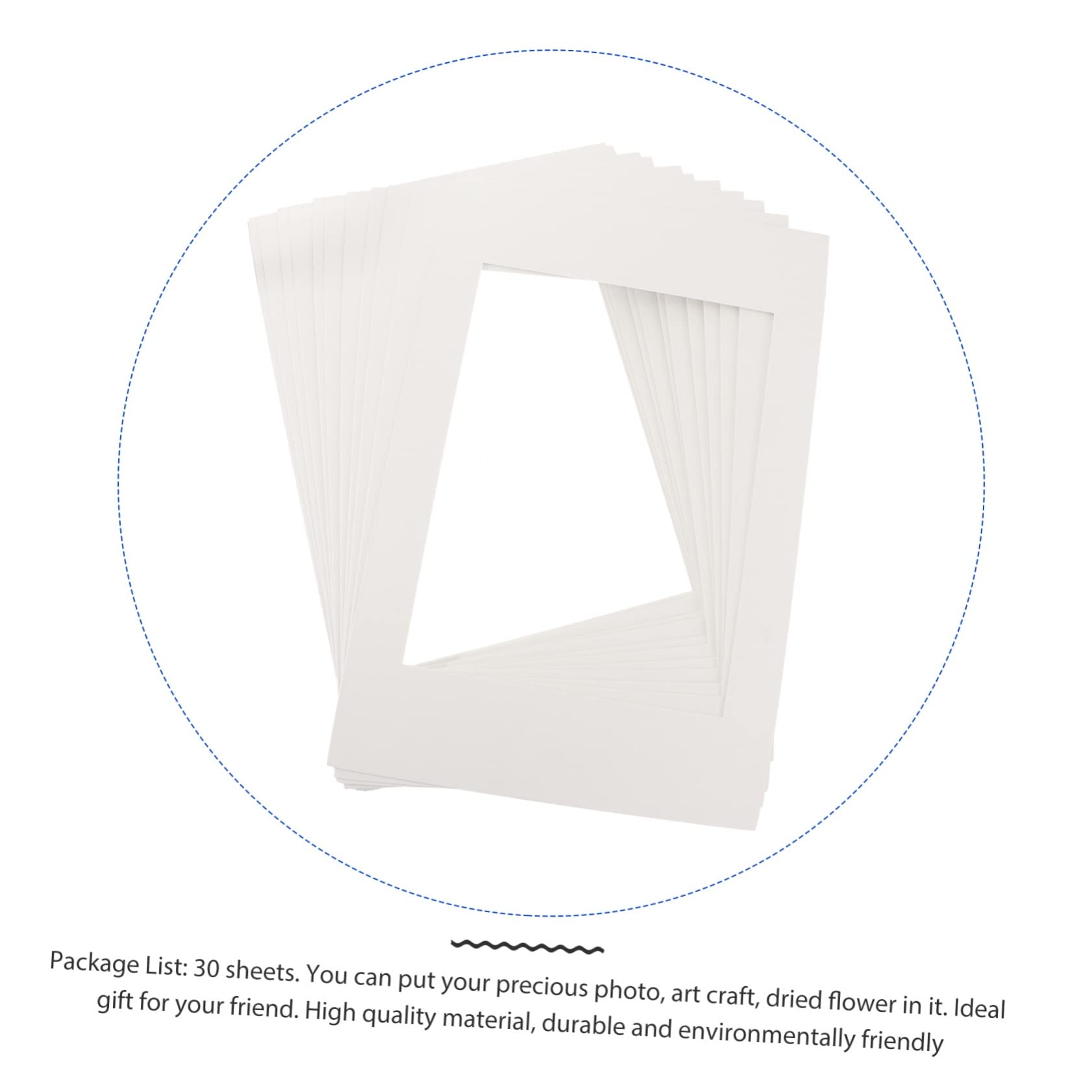 30 Pezzi Cornici Foto in Cartone Bianco per Decorare la Camera da Letto e Conservare Preziose Foto, Supporto per Cornice Portafoto per Ragazzo Ragazza