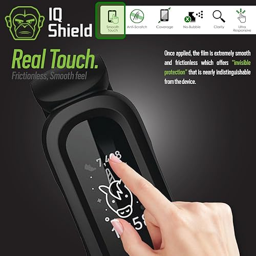 Miniatura 4 de IQShield Protector de pantalla compatible con Fitbit Ace 3 (paquete de 6) película de TPU transparente antiburbujas