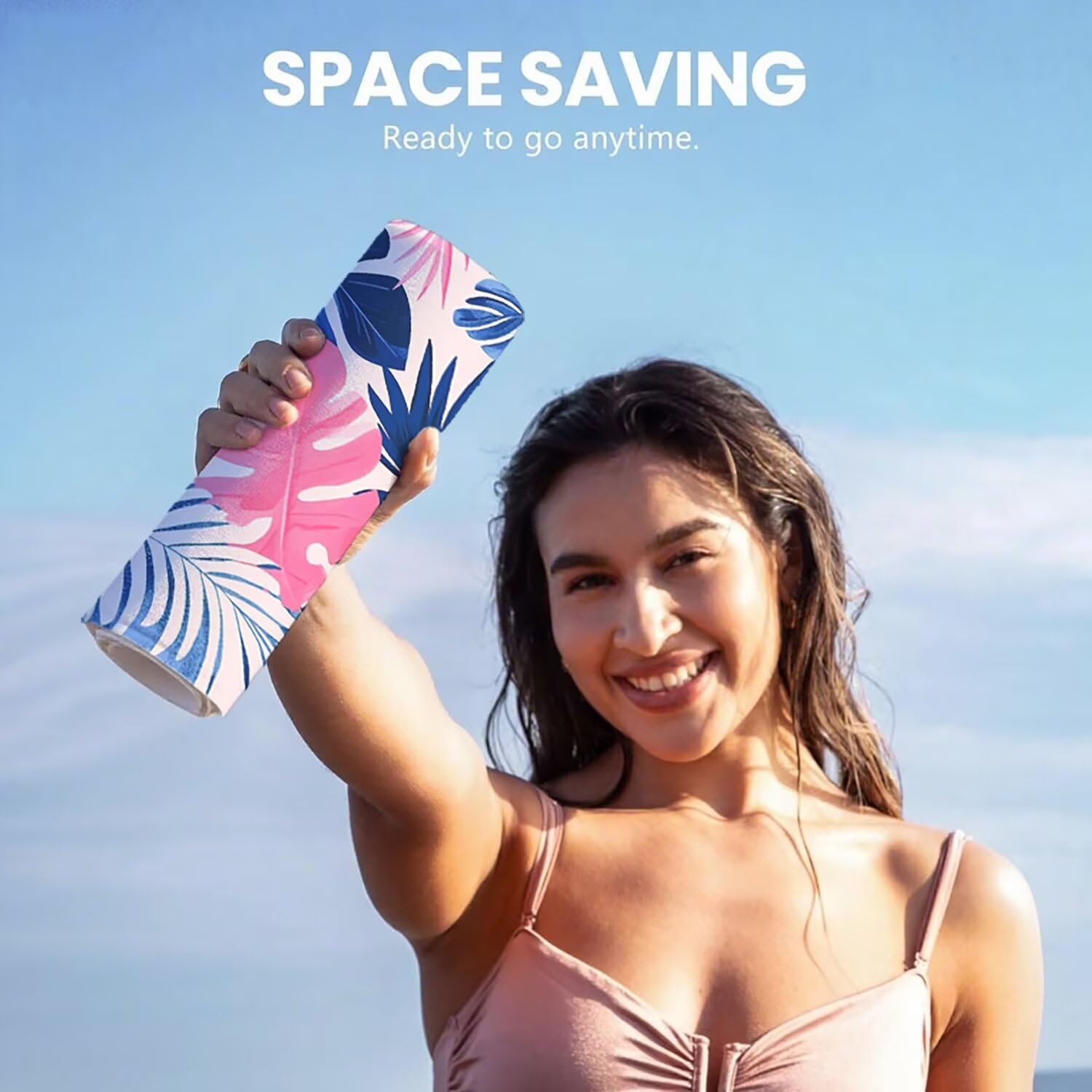 Toalla Playa Grande 150x200 Toalla Playa Microfibra, Ligera Secado Rápido, Sin Arena Portátil Toallas para Viajes, Hombre, Mujer Toallas, para Natación, Camping, Gimnasio (Color Planta) p-397