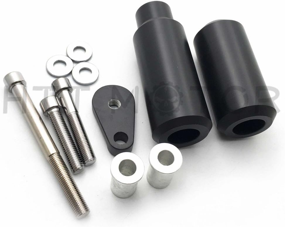 For 2005-2006 Kawasaki ZX 6R Zx-6Rr 636 No Cut Frame Slider Crash Protector Black [P/N: MT219-046-BK]