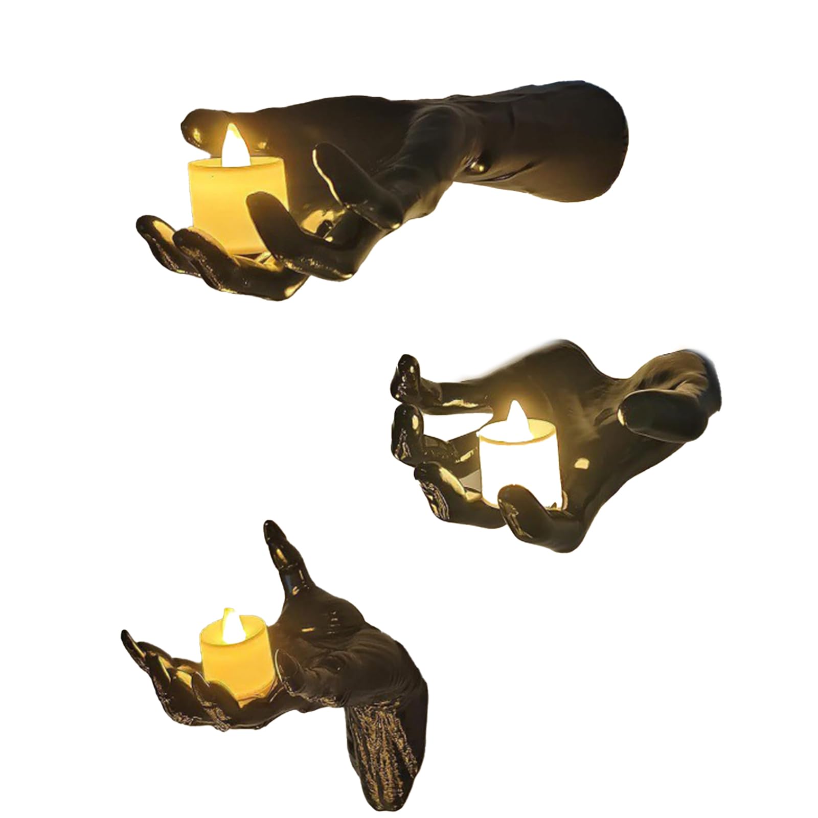 carotoe Of 3 Ghostly Skeleton Hands Shaped Adorment Indoor Outdoor Ornament Halloween Party Decoration Supplies Festives Home Embellishments