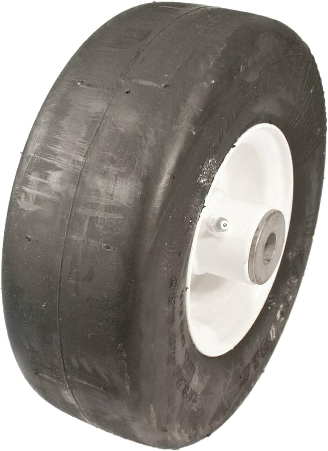 Rareelectrical Solid Flat Free Wheel Assembly 9X3.50-4 Smooth 5/8 Bore 4 Hub Steel Roller Bearings Compatible With Bobcat Scag Grasshopper Walk Behind Mower Replaces 48307 2722681 382209 Stens 175-500