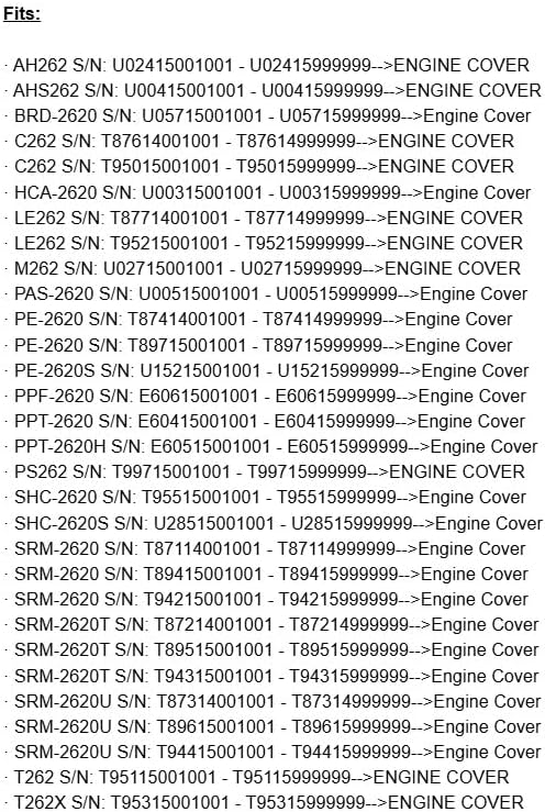 NEW Genuine Muffler Cover SRM-2620 SHC-2620 PPT-2620 PE-2620 A320001201,Replacement for ECHO OEM