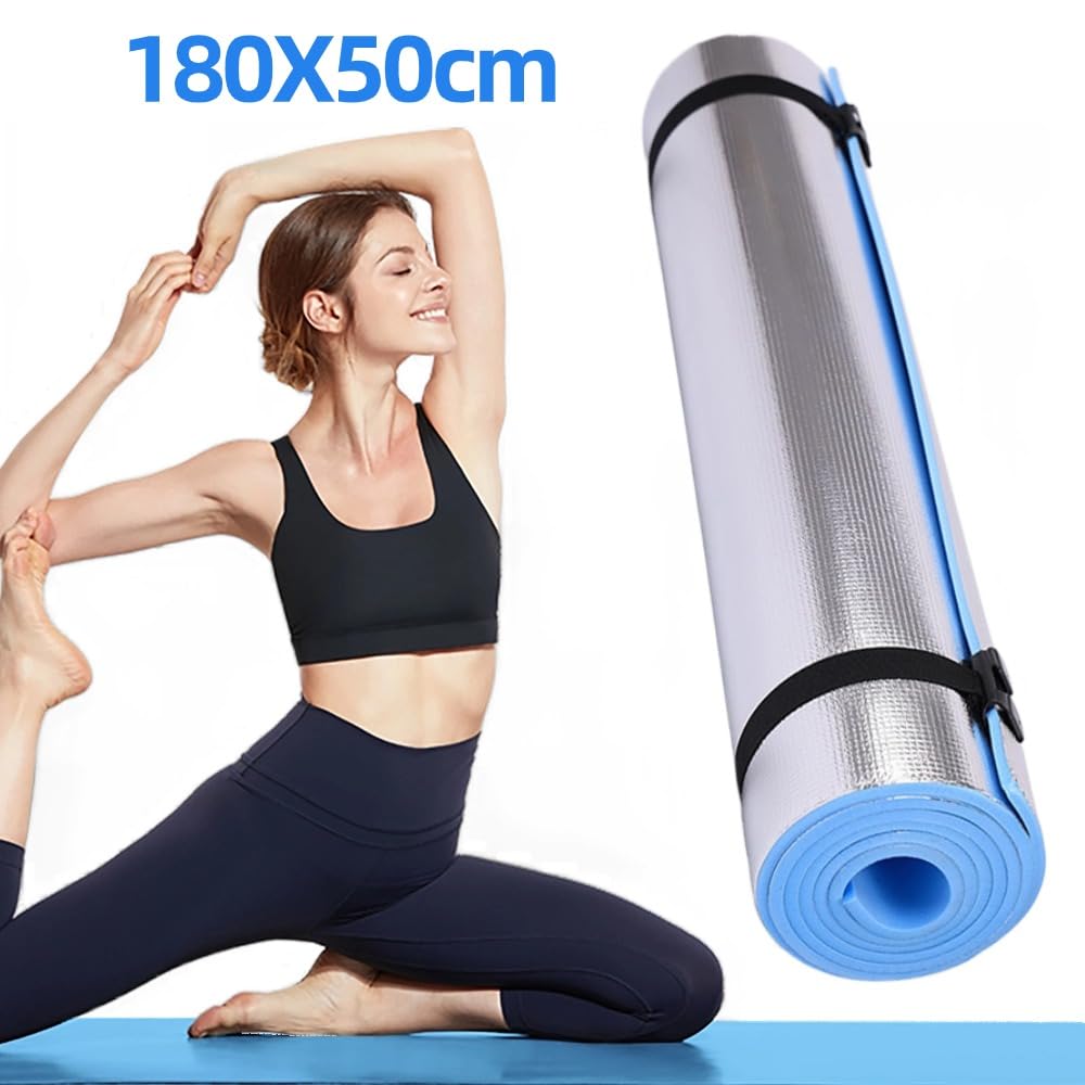 Esterilla Yoga 1 Uds estera de Yoga antideslizante deportiva Fitness 6MM espesor membrana aluminio almohadillas for mujeres ejercicio Pilates gimnasia