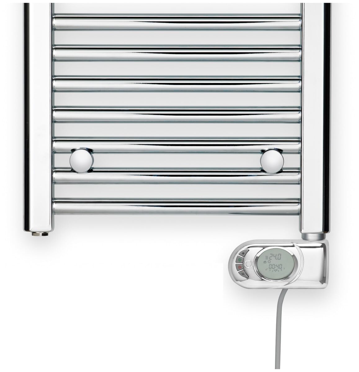 Zehnder Aura PBECZ-150-60/MQ Radiador Toallero Eléctrico Cromado 1540x600 mm | 400W | Control Integrado | Diseño Premium de Gran Formato para Baño