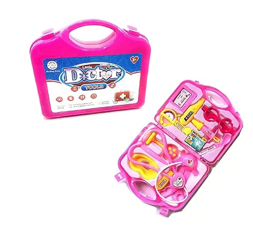RAYFIN Doctor Play Set with Foldable Suitcase, Doctor Set Toy Game Kit, Compact Medical Accessories Toy Set Pretend Play Sets, Boys, Girls, Multicolor Doctor Play Sets for Kids for 2-6 Years Old Kids