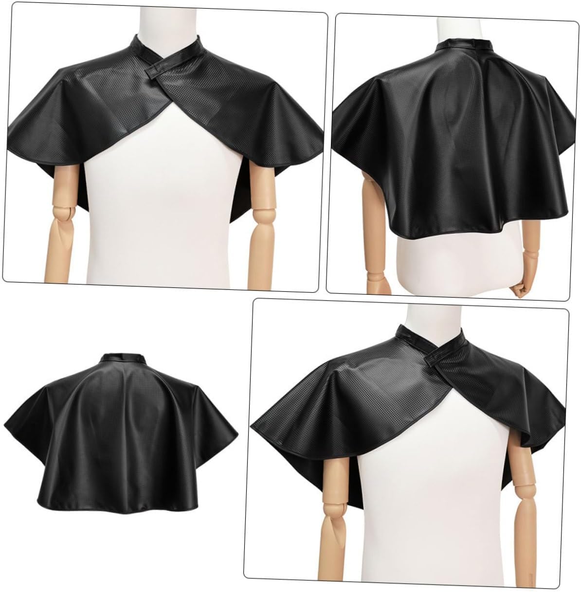 Homoyoyo Hair Dye Cape 2pcs Black Waterproof Salon Shampoo Cape for Hair Coloring and Cutting, Barber Supplies Haircut Apron for Professional Stylists and Home Use