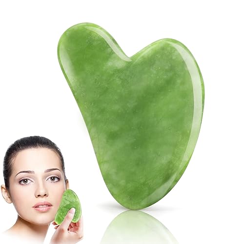 Tabla de masaje Gua Sha de resina natural placa de guasha de cuarzo rosa herramientas para masajear cara cuello espalda y cuerpo 33 pulgadas verde