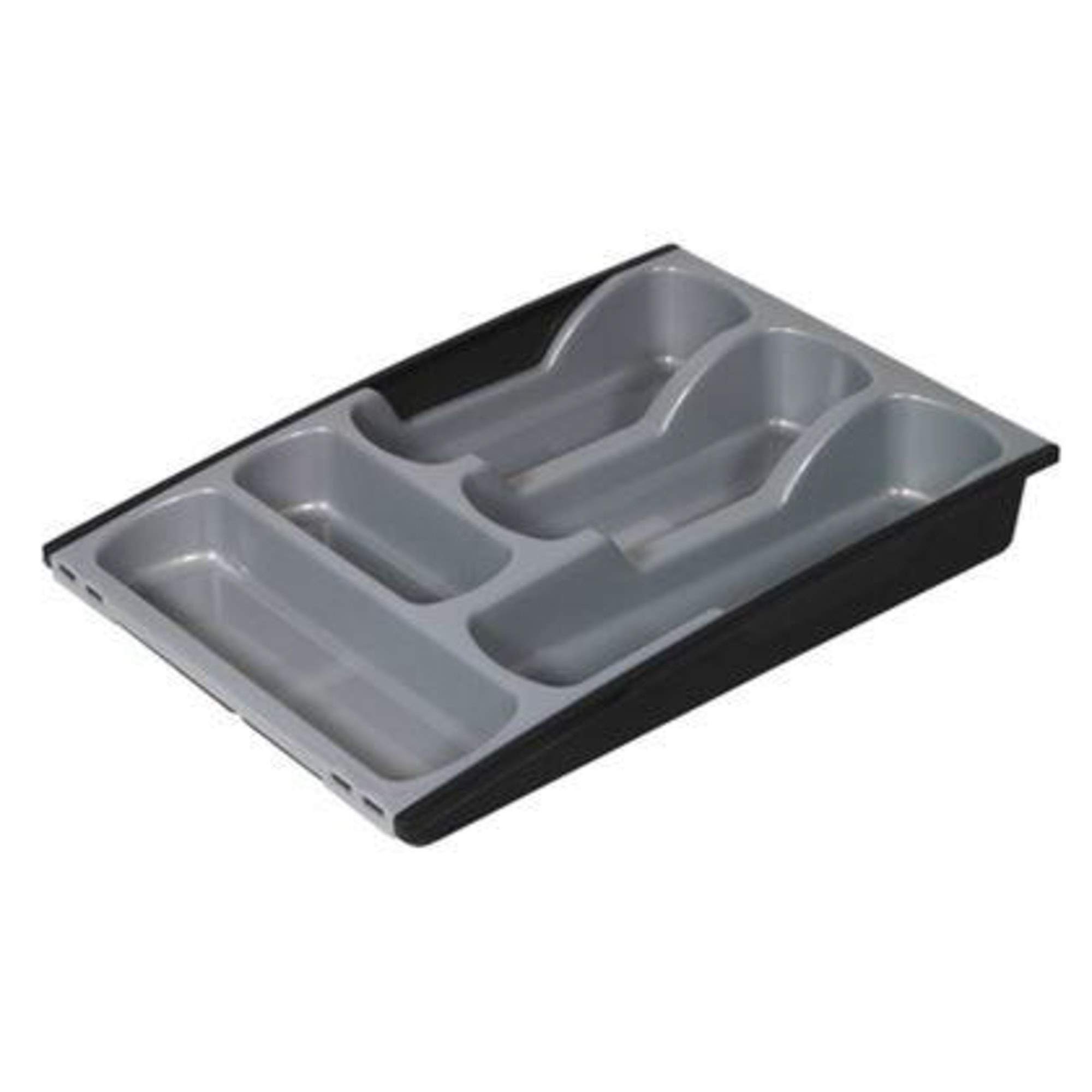 Portaposate Allungabile CURVER – Antracite E Grigio Chiaro – Dimensioni 35x25x10 Cm – In Plastica, Organizzatore Per Cassetto