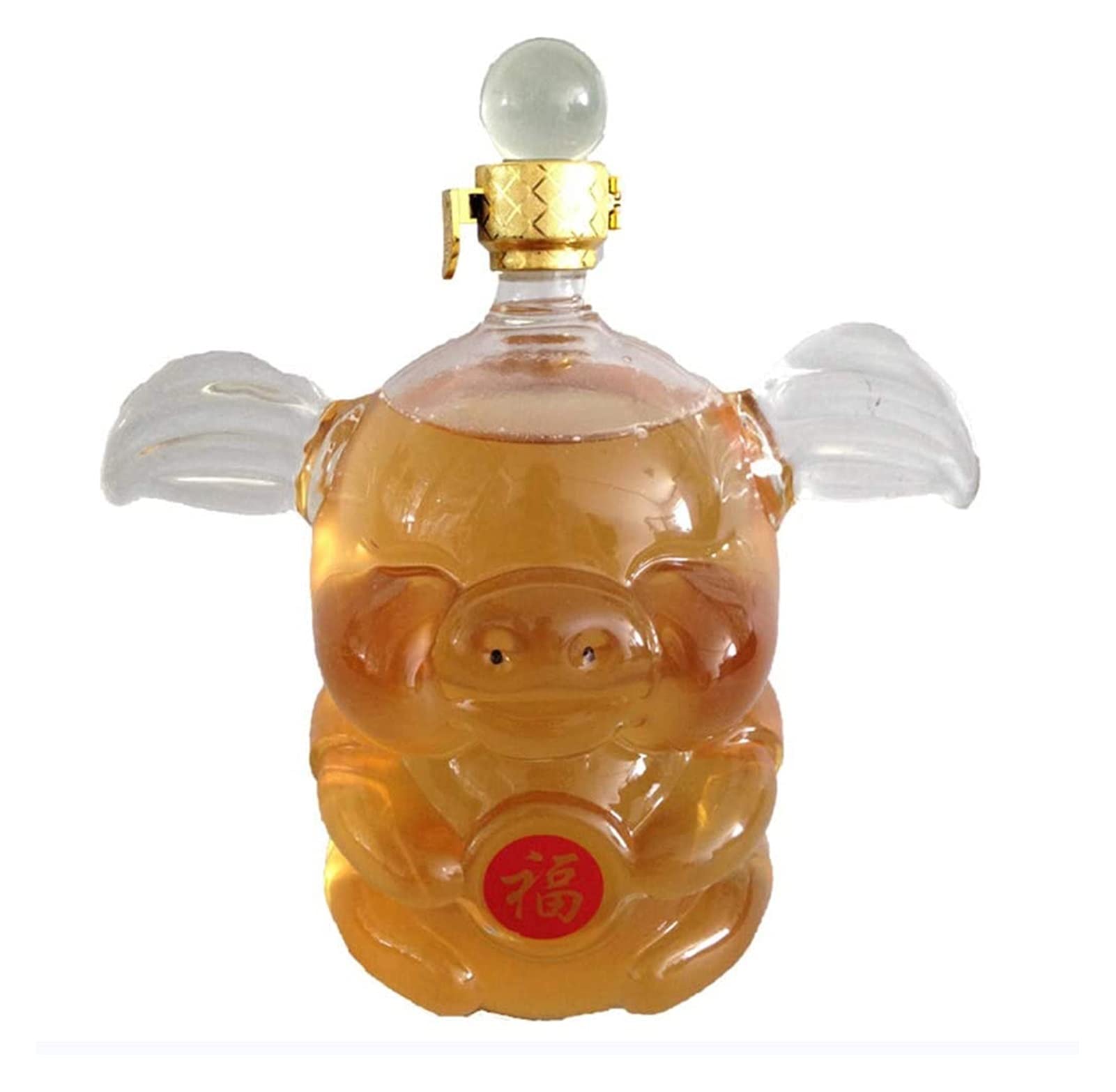 Carafe à whisky bouteille de vin bête en verre cristal soufflé main 500ml