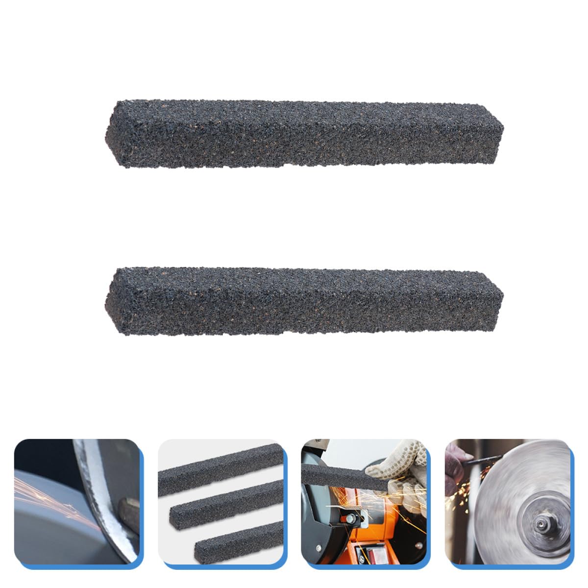 Silicon Carbide Dressing Stick 2pcs 200x25x25mm Grinding Wheel Dressing Tool for Bench Stone Grinder Abrasive Wheel Reshaping Industrial Use