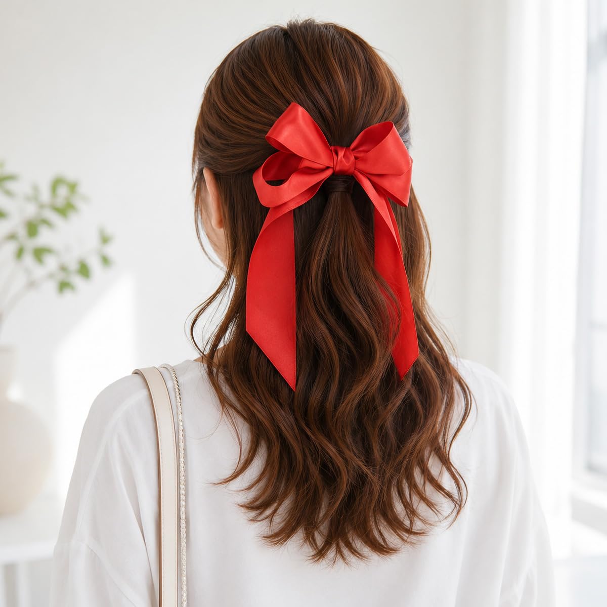 Amazon | リボン ポニーフック ヘアアクセサリー 髪飾り 大きめ