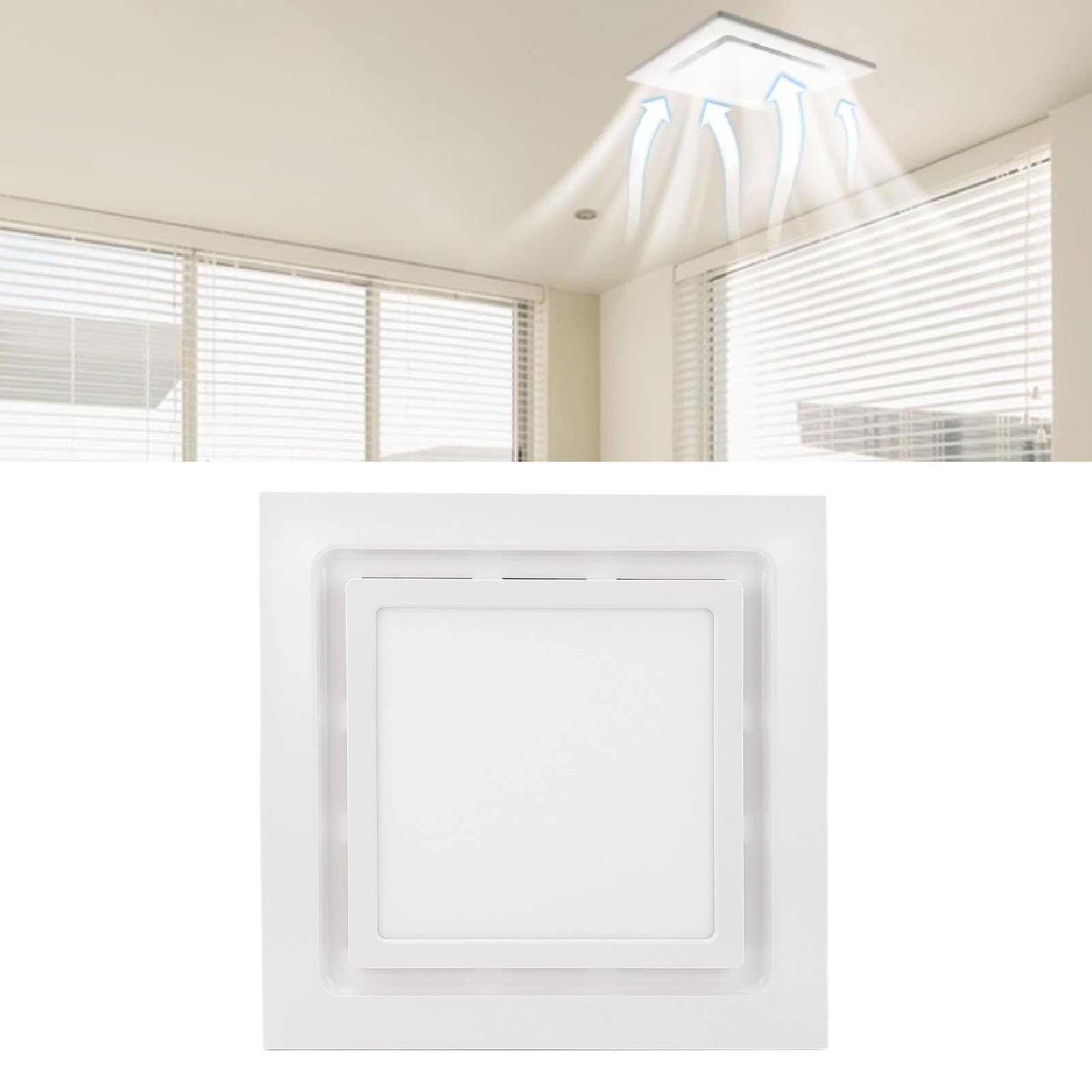 Extractor de Baño Silencioso 140 CFM Ventilación Montaje en Techo Ventilación de Ducha Extractor para Baño Ventilador de Integrado Material ABS