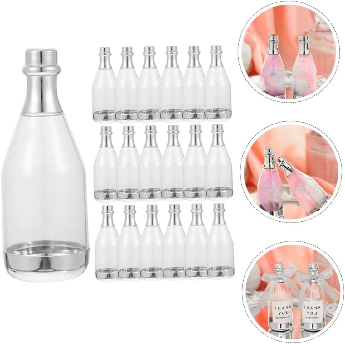 24pcs Mini Bottle Candy Boxes Wedding Party Favors Candy Storage for Bridal Shower