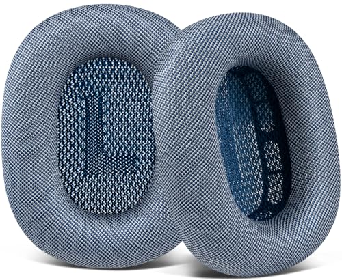 SOULWIT イヤーパッド イヤークッション for Airpods Max Over-Ear ヘッドセット 用 交換 耳当て パッド 丈夫なメッシュファブリック ヘッドパッド 柔らかいフォーム イヤーカップ - スカイブルー（Amazon）